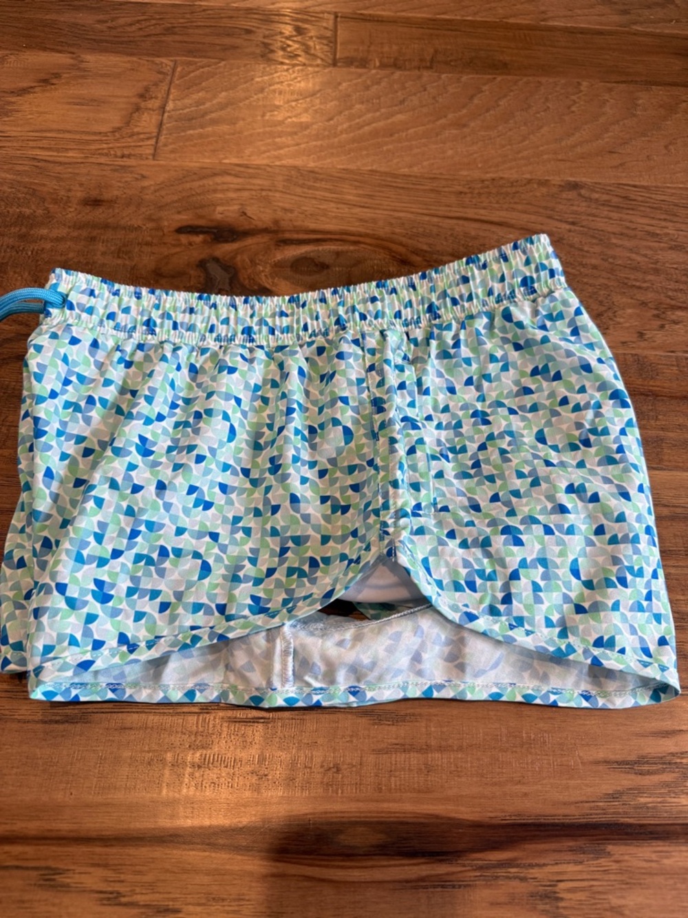 Men's Blue Geometric Swim Trunks - Picture 3 of 6